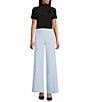 Anne Klein Pull On Side Seam Pockets Wide Leg Pants, Color:Opal Blue - Image 3