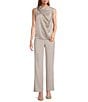 Anne Klein Pull On Stretch Front Pockets Straight Leg Trouser Pants - Image 3