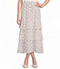 Anne Klein Pull On Tier Dotted A-Line Maxi Skirt - Image 1