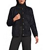 Anne Klein Quilt Eyelash Lady Crew Neck Button Front Cardigan - Image 1
