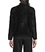 Anne Klein Quilt Eyelash Lady Crew Neck Button Front Cardigan - Image 2