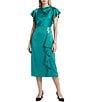 Anne Klein Ruffle Embellished Midi Dress - Image 1