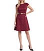 Anne Klein Scuba Suede Belted Dress - Image 1