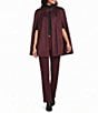 Anne Klein Scuba Suede Horse Bit Cape Jacket - Image 3