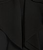 Color:Anne Black - Image 4 - Sheer Front Ruffle Trim Button Front Blouse