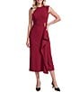 Anne Klein Short Sleeve Cascade Skirt Midi Dress - Image 1