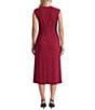 Anne Klein Short Sleeve Cascade Skirt Midi Dress - Image 2