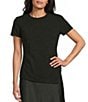 Anne Klein Short Sleeve Drape Front Crepe Blouse - Image 1