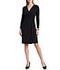 Anne Klein Solid Jersey Knit Classic Wrap Dress - Image 1