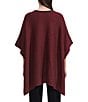 Anne Klein Solid Leather Trim Cape - Image 2