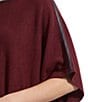Anne Klein Solid Leather Trim Cape - Image 4