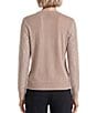 Anne Klein Solid Sequin Crew Neck Button Front Cardigan - Image 2