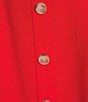 Anne Klein Square Neck Button Front A Line Midi Dres - Image 3