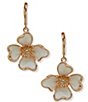 Anne Klein Textured Flower Drop Earrings - Image 2