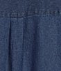 Anne Klein Tie Neck Chambray Button Down Blouse - Image 4