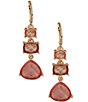 Anne Klein Triple Stone Linear Earrings - Image 2