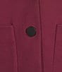 Anne Klein Two Button Long Sleeve Peak Lapel Triple Patch Pocket Blazer, Color:Chianti - Image 5