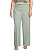 Anne Klein Plus Size Urban Wide Leg Stretch Pull On Pants, Color:Soft Aloe - Image 1