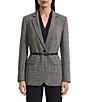 Anne Klein Woven Notch Collar Belted One Button Front Blazer - Image 1