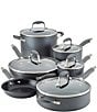 Color:Gray - Image 1 - Advanced Home Hard-Anodized Nonstick 11-Piece Cookware Set
