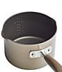 Color:Bronze - Image 5 - Advanced Home Hard Anodized Nonstick Bronze 2-Quart Straining Saucepan