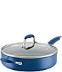Color:Blue - Image 1 - Advanced Home Hard-Anodized Nonstick Saute Pan with Helper Handle