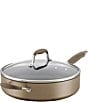 Color:Brown - Image 1 - Advanced Home Hard-Anodized Nonstick Saute Pan with Helper Handle