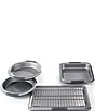 Color:Grey - Image 2 - Advanced Nonstick 5-Piece Bakeware Set with Silicone Grips