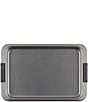 Color:Grey - Image 3 - Advanced Nonstick Bakeware Cookie Sheet Pan with Silicone Grips
