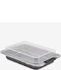 Color:Grey - Image 1 - Advanced Nonstick Covered Cake Pan with Silicone Grips