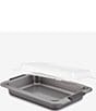 Color:Grey - Image 2 - Advanced Nonstick Covered Cake Pan with Silicone Grips
