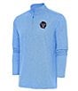 Color:Columbia Blue Heather - Image 1 - MLB 2024 All-Star Game Hunk Quarter-Zip Pullover