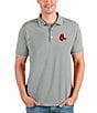 Color:Boston Red Sox Heather - Image 1 - MLB American League Affluent Short-Sleeve Polo Shirt