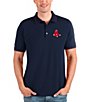 Color:Boston Red Sox Navy/Dark Red - Image 1 - MLB American League Affluent Short-Sleeve Polo Shirt