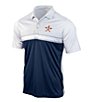 Color:Houston Astros Navy - Image 1 - MLB American League Answer Short-Sleeve Polo Shirt