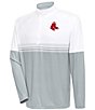 Color:Boston Red Sox Grey Heather - Image 1 - MLB American League Bender Quarter-Zip Pullover