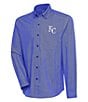 Color:Kansas City Royal - Image 1 - MLB American League Compression Long Sleeve Woven Shirt