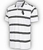 Color:Chicago White Sox Black - Image 1 - MLB American League Groove Short Sleeve Polo Shirt