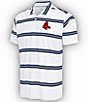 Color:Boston Red Sox Navy - Image 1 - MLB American League Groove Short Sleeve Polo Shirt