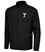 Antigua MLB American League Hold-Up Performance Stretch Jacket, Color:Texas Rangers Black - Image 1