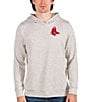 Color:Boston Red Sox Oatmeal - Image 1 - MLB American League Small Logo Absolute Hoodie