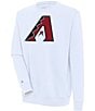 Antigua MLB Arizona Diamondbacks Victory Crew Neck Fleece Sweatshirt, Color:White - Image 1