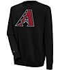 Antigua MLB Arizona Diamondbacks Victory Crew Neck Fleece Sweatshirt, Color:Black - Image 1