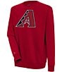 Antigua MLB Arizona Diamondbacks Victory Crew Neck Fleece Sweatshirt, Color:Dark Red - Image 1