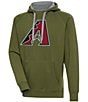Antigua MLB Arizona Diamondbacks Victory Pullover Hoodie, Color:Olive - Image 1