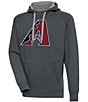Antigua MLB Arizona Diamondbacks Victory Pullover Hoodie, Color:Charcoal - Image 1