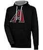 Antigua MLB Arizona Diamondbacks Victory Pullover Hoodie, Color:Black - Image 1