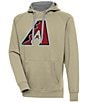 Antigua MLB Arizona Diamondbacks Victory Pullover Hoodie, Color:Khaki - Image 1