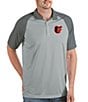 Color:Silver - Image 1 - MLB Baltimore Orioles Nova Short-Sleeve Colorblock Polo Shirt