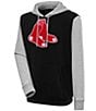 Color:Boston Red Sox Black/Grey - Image 1 - MLB Chenille Patch Victory Hoodie